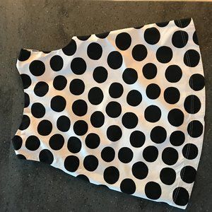 Uniqlo Marimekko Sleeveless Blouse (white with black polka dots) Sz XS